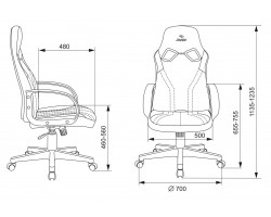 Кресло игровое Zombie RUNNER черный/красный текстиль/эко.кожа крестовина пластик-foto6
