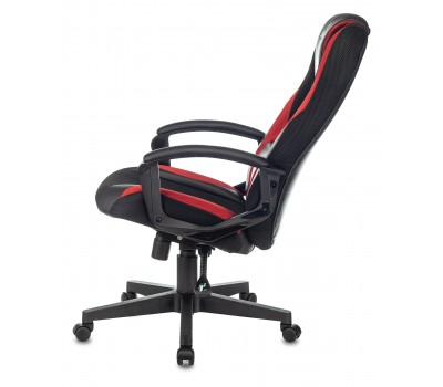 Кресло игровое Zombie 9 черный/красный текстиль/эко.кожа крестовина пластик Кресло игровое Zombie 9 черный/красный текстиль/эко.кожа крестовина пластик