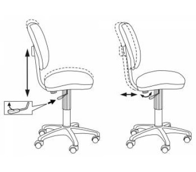 Кресло детское Бюрократ CH-204NX зеленый карандаши крестовина пластик