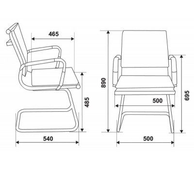 Кресло Бюрократ CH-993-Low-V оранжевый эко.кожа низк.спин. полозья металл хром