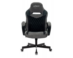 Кресло игровое Zombie VIKING 6 KNIGHT Fabric серый/черный с подголов. крестовина металл-foto2