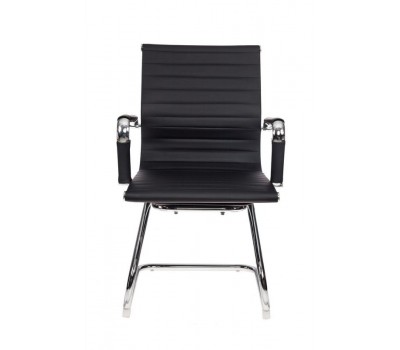 Кресло Бюрократ CH-883-LOW-V черный эко.кожа низк.спин. полозья металл хром