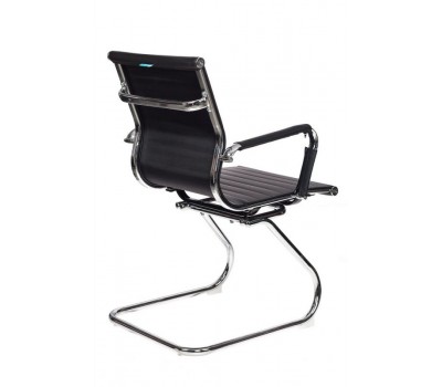 Кресло Бюрократ CH-883-LOW-V черный эко.кожа низк.спин. полозья металл хром