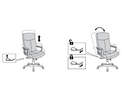 Кресло руководителя Бюрократ DOMINUS серый 10-128 крестовина пластик-foto7
