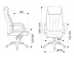 Кресло руководителя Бюрократ T-9922SL светло-коричневый Leather Eichel кожа крестовина металл хром-foto6