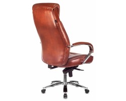 Кресло руководителя Бюрократ T-9922SL светло-коричневый Leather Eichel кожа крестовина металл хром-foto4