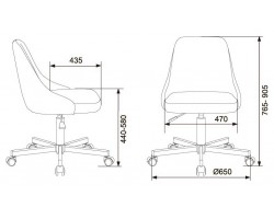 Кресло Бюрократ CH-340M серый 38-404 крестовина металл-foto6
