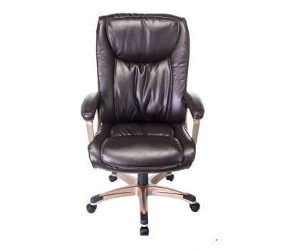 Кресло руководителя Бюрократ T-9914 коричневый рец.кожа/кожзам крестовина пластик пластик золото