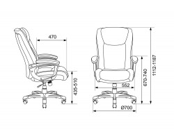 Кресло руководителя Бюрократ T-9914 коричневый рец.кожа/кожзам крестовина пластик пластик золото-foto11