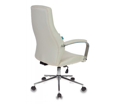 Кресло руководителя Бюрократ T-703SL молочный эко.кожа крестовина металл хром