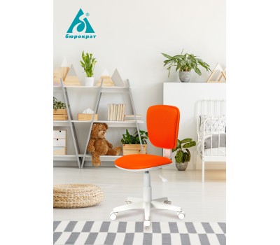 Кресло детское Бюрократ CH-W204NX голубой 26-24 крестовина пластик пластик белый