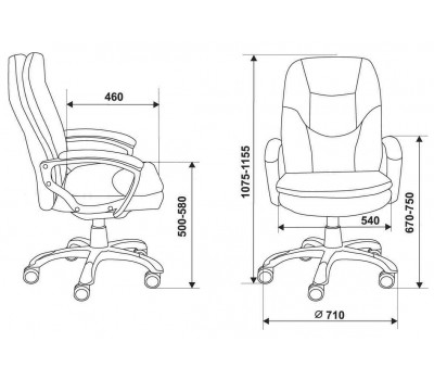 Кресло руководителя Бюрократ CH-868N коричневый Boroko-37 эко.кожа крестовина пластик