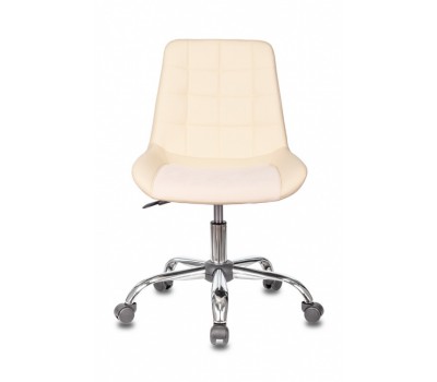 Кресло Бюрократ CH-350SL светло-бежевый текстиль/эко.кожа крестовина металл хром
