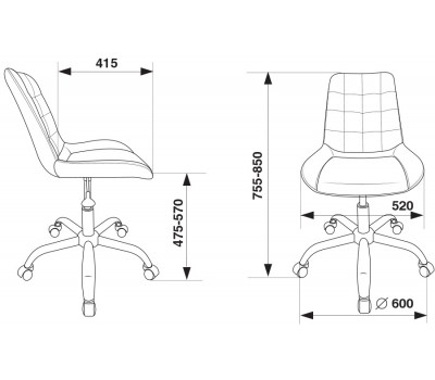Кресло Бюрократ CH-350SL светло-бежевый текстиль/эко.кожа крестовина металл хром