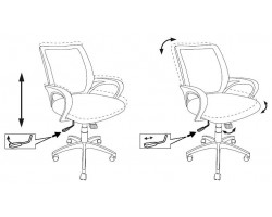 Кресло Бюрократ CH-695N оранжевый TW-38-3 сиденье черный TW-11 сетка/ткань крестовина пластик-foto5