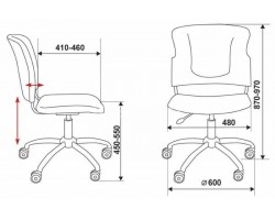 Кресло Бюрократ CH-322SXN черный 26-28 крестовина металл хром-foto5