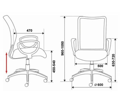 Кресло Бюрократ Ch-599AXSN черный TW-01 сиденье черный TW-11 сетка/ткань крестовина пластик