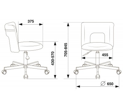 Кресло Бюрократ KF-1M синий 26-21 крестовина металл черный