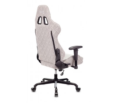 Кресло игровое Zombie VIKING LOFT серый Loft ромбик с подголов. крестовина металл