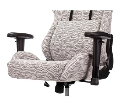 Кресло игровое Zombie VIKING LOFT серый Loft ромбик с подголов. крестовина металл