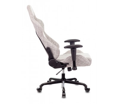 Кресло игровое Zombie VIKING LOFT серый Loft ромбик с подголов. крестовина металл