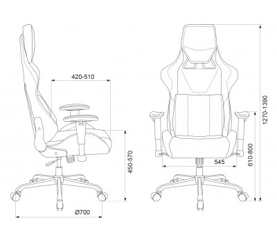 Кресло игровое Zombie VIKING LOFT серый Loft ромбик с подголов. крестовина металл