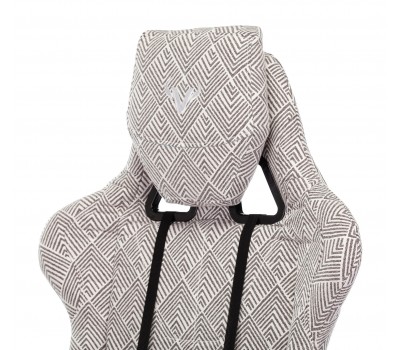 Кресло игровое Zombie VIKING LOFT серый Loft ромбик с подголов. крестовина металл