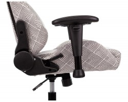 Кресло игровое Zombie VIKING LOFT серый Loft ромбик с подголов. крестовина металл-foto11