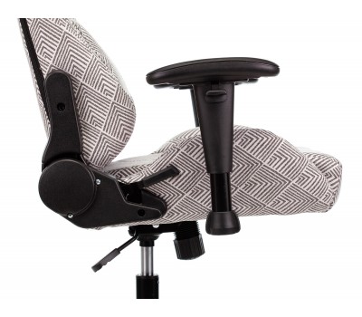 Кресло игровое Zombie VIKING LOFT серый Loft ромбик с подголов. крестовина металл