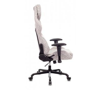 Кресло игровое Zombie VIKING LOFT серый Loft ромбик с подголов. крестовина металл