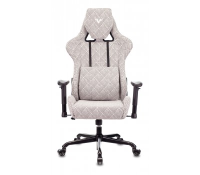 Кресло игровое Zombie VIKING LOFT серый Loft ромбик с подголов. крестовина металл