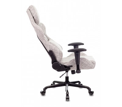 Кресло игровое Zombie VIKING LOFT серый Loft ромбик с подголов. крестовина металл