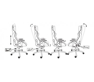 Кресло игровое Zombie VIKING LOFT серый Loft ромбик с подголов. крестовина металл