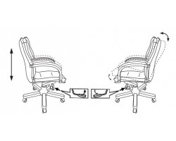 Кресло руководителя Бюрократ T-9927WALNUT-LOW горчичный кожа низк.спин. крестовина металл/дерево-foto7