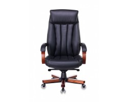 Кресло руководителя Бюрократ T-9922WALNUT черный кожа крестовина металл/дерево-foto2