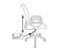 Кресло Бюрократ CH-599AXSL серый TW-32K03 сиденье черный TW-11 сетка/ткань крестовина металл хром-foto5