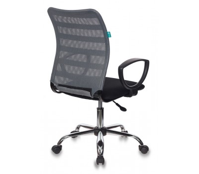 Кресло Бюрократ CH-599AXSL серый TW-32K03 сиденье черный TW-11 сетка/ткань крестовина металл хром