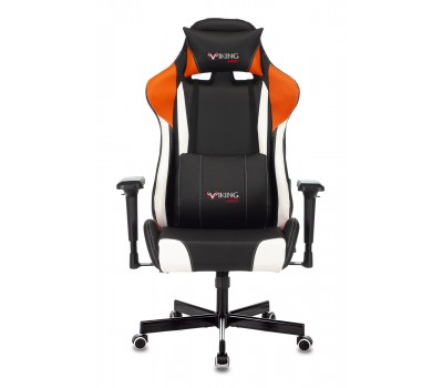 Кресло игровое Zombie VIKING TANK черный/оранжевый/белый эко.кожа с подголов. крестовина металл Кресло игровое Zombie VIKING TANK черный/оранжевый/белый эко.кожа с подголов. крестовина металл