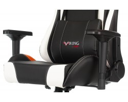 Кресло игровое Zombie VIKING TANK черный/оранжевый/белый эко.кожа с подголов. крестовина металл-foto8