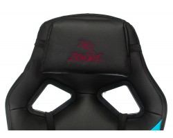 Кресло игровое Zombie DRIVER черный/голубой эко.кожа с подголов. крестовина пластик-foto6