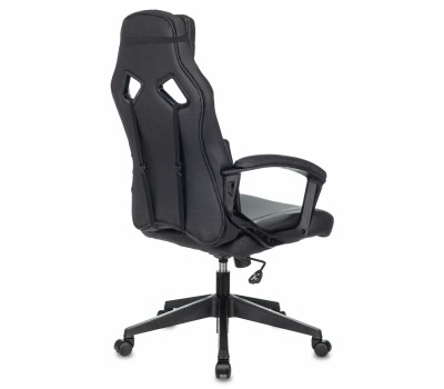 Кресло игровое Zombie DRIVER черный/голубой эко.кожа с подголов. крестовина пластик