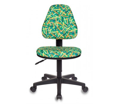 Кресло детское Бюрократ KD-4 зеленый карандаши крестовина пластик