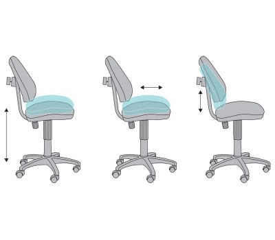 Кресло детское Бюрократ KD-4 зеленый карандаши крестовина пластик