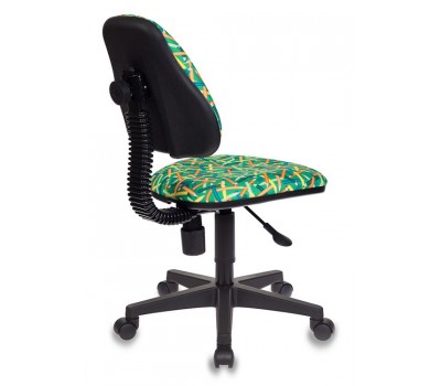 Кресло детское Бюрократ KD-4 зеленый карандаши крестовина пластик