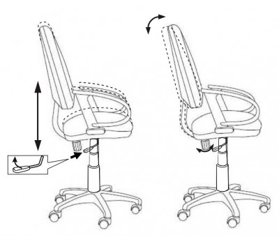 Кресло Бюрократ CH-1300 черный Престиж+ крестовина пластик