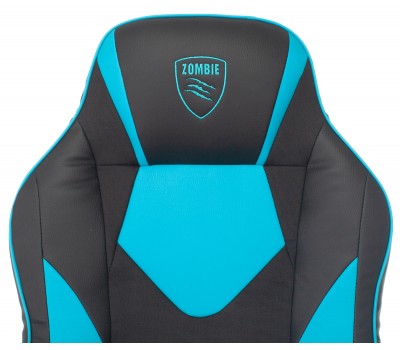 Кресло игровое Zombie GAME 17 черный/синий текстиль/эко.кожа крестовина пластик