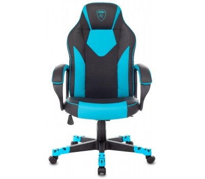 Кресло игровое Zombie GAME 17 черный/синий текстиль/эко.кожа крестовина пластик