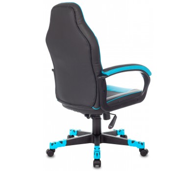 Кресло игровое Zombie GAME 17 черный/синий текстиль/эко.кожа крестовина пластик