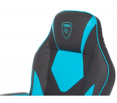 Кресло игровое Zombie GAME 17 черный/синий текстиль/эко.кожа крестовина пластик