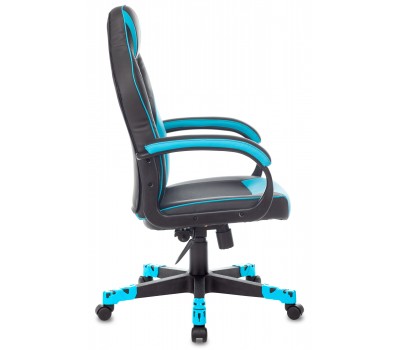 Кресло игровое Zombie GAME 17 черный/синий текстиль/эко.кожа крестовина пластик